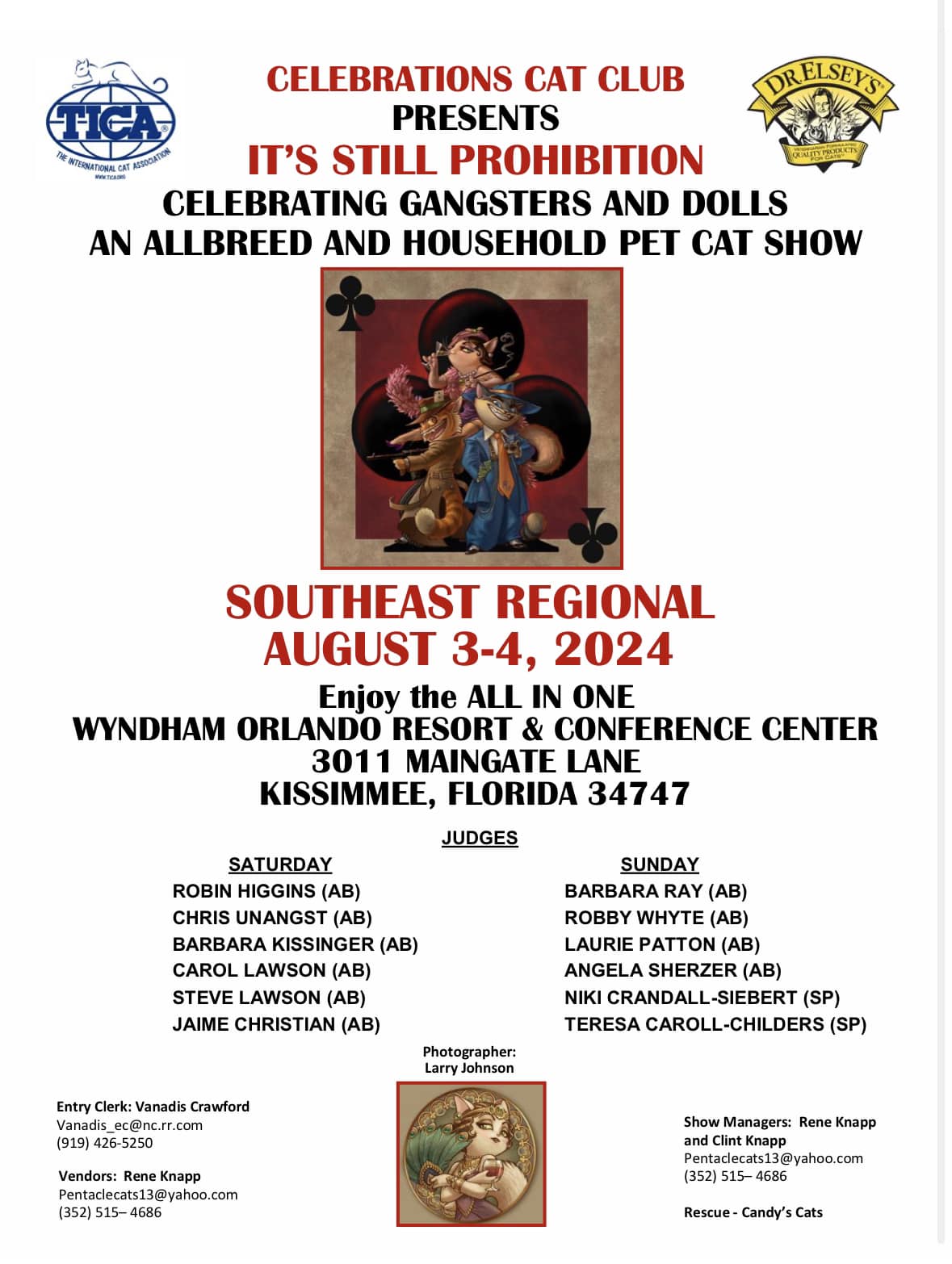 Cat Shows in Florida 2024. Calendar for July August. Sunny Cat